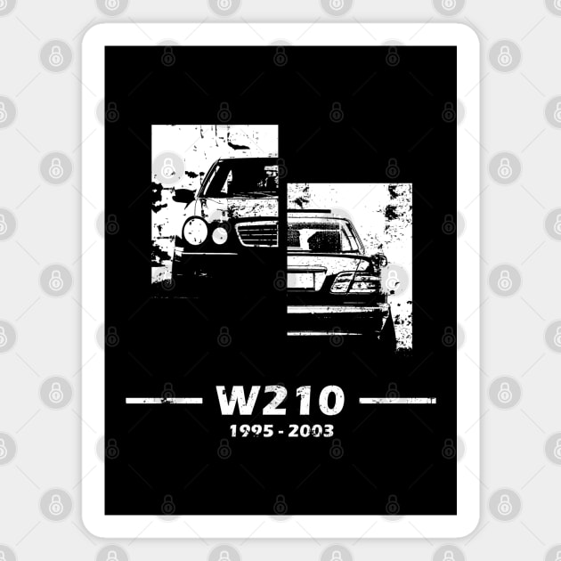 W210 classic sedan retro design Magnet by WOS